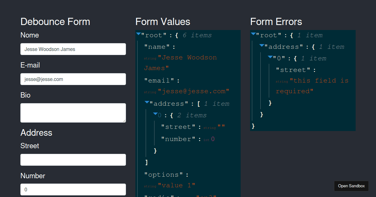 reactjsonview examples CodeSandbox