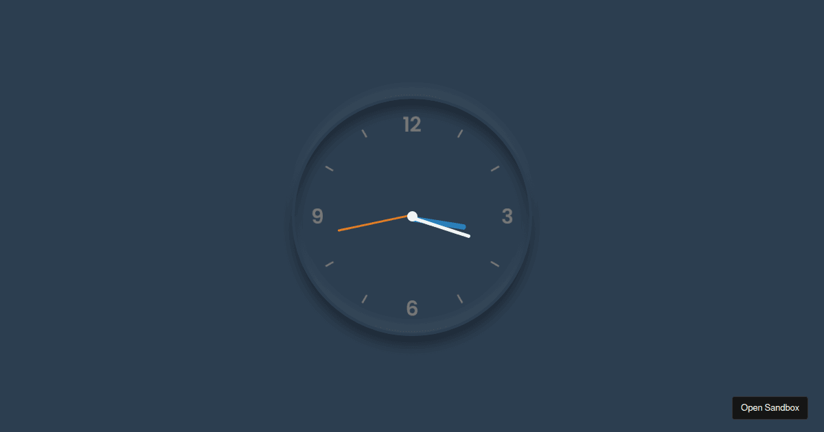 reactanalogclock Codesandbox