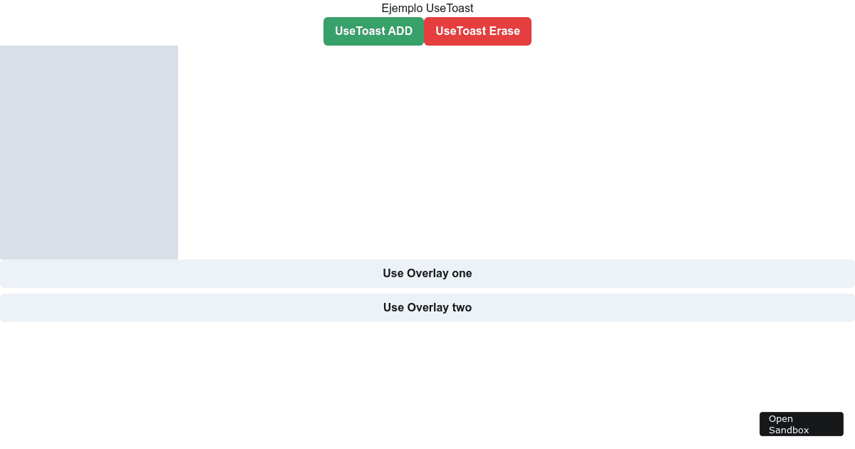 UseToast + UseModal Chakra UI Codesandbox