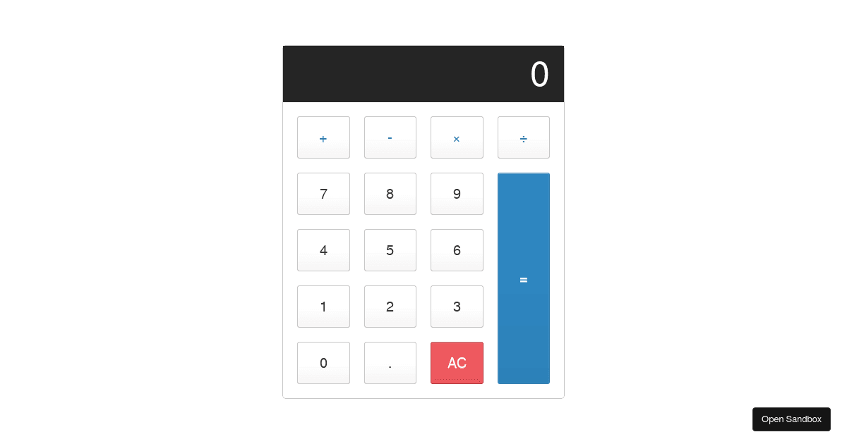 simplecalculatorwithreactjs Codesandbox