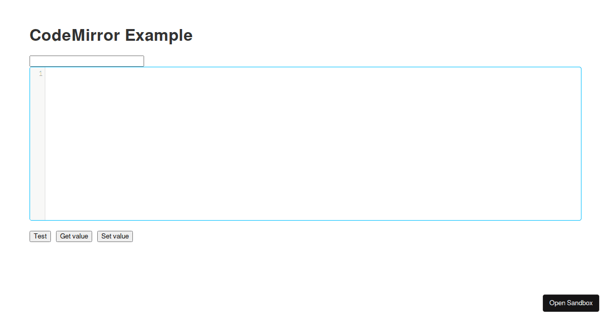 types/reactcodemirror examples CodeSandbox