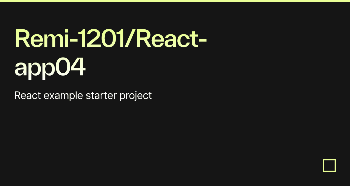 Remi1201/Reactapp04 Codesandbox