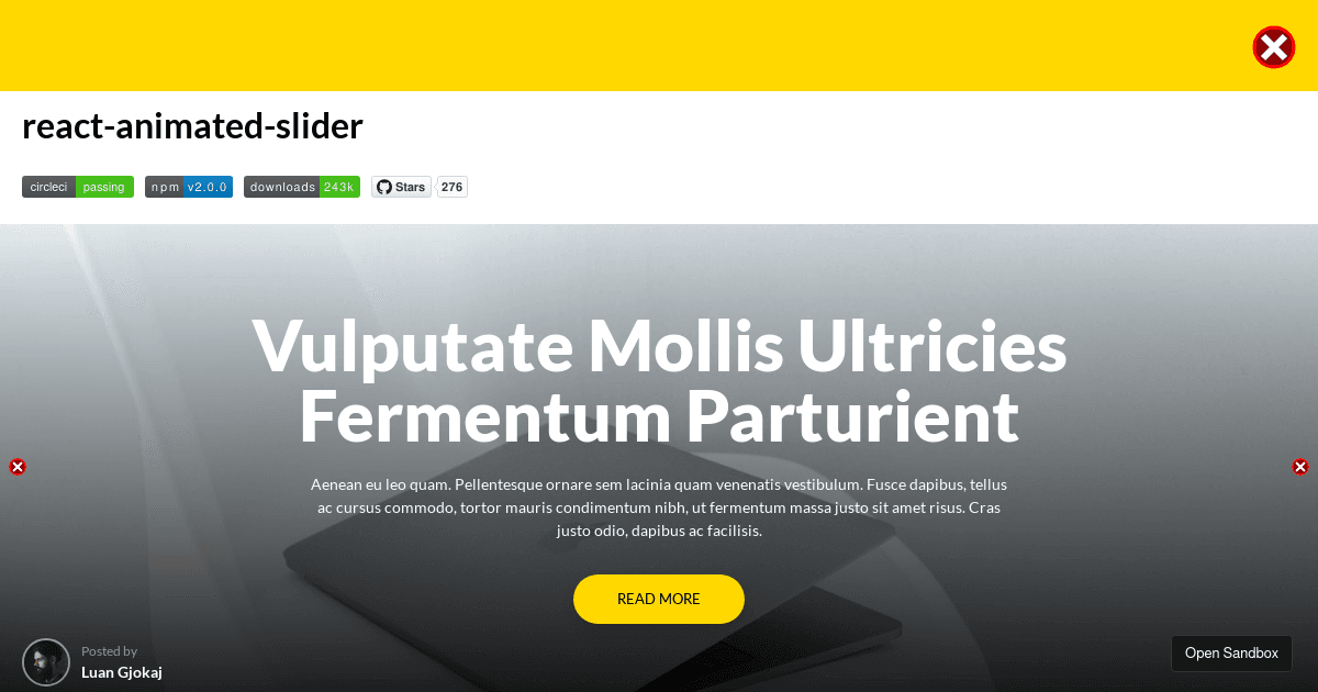 reactanimatedslider2 examples CodeSandbox