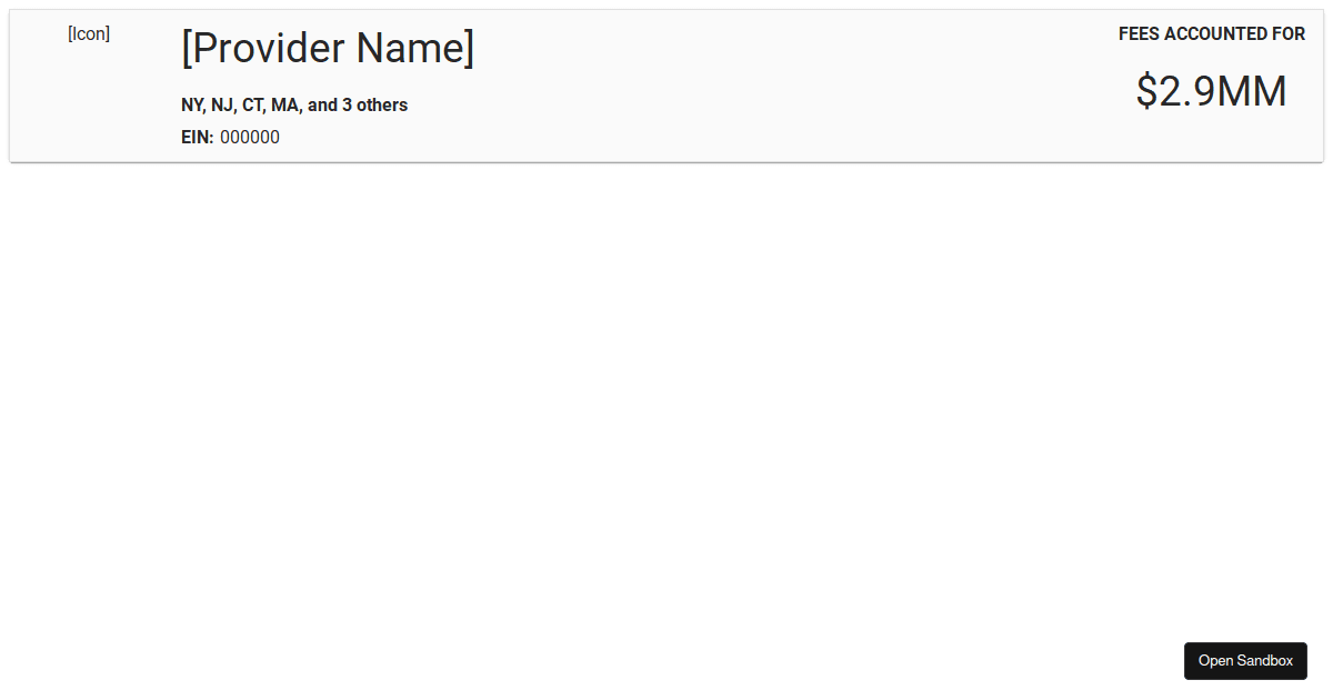 NEW Provider Search Results Codesandbox