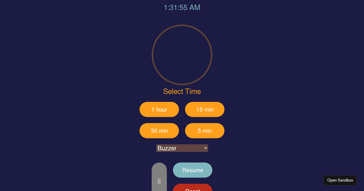 reactcountdownclock examples CodeSandbox