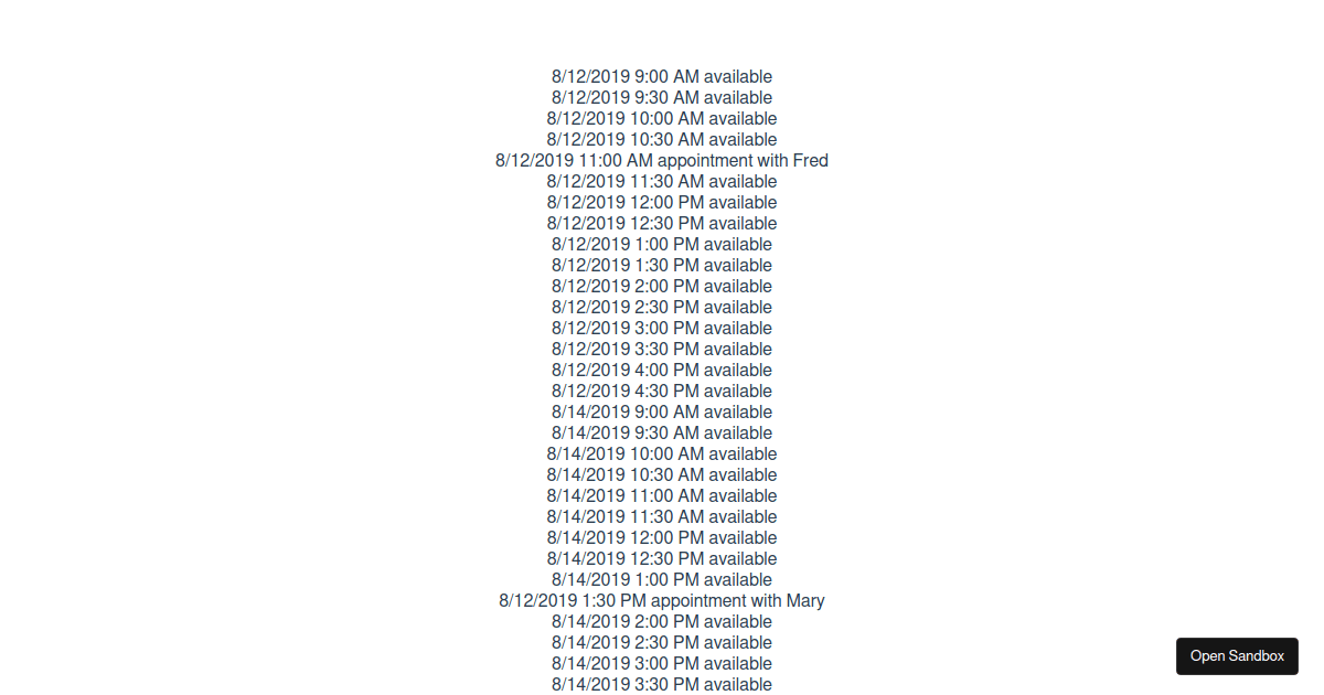 Luxon Demo Codesandbox