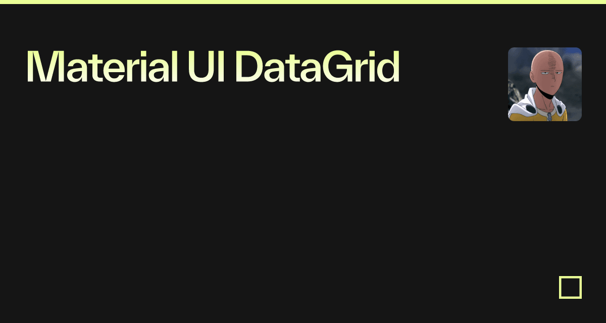 Material UI DataGrid Codesandbox