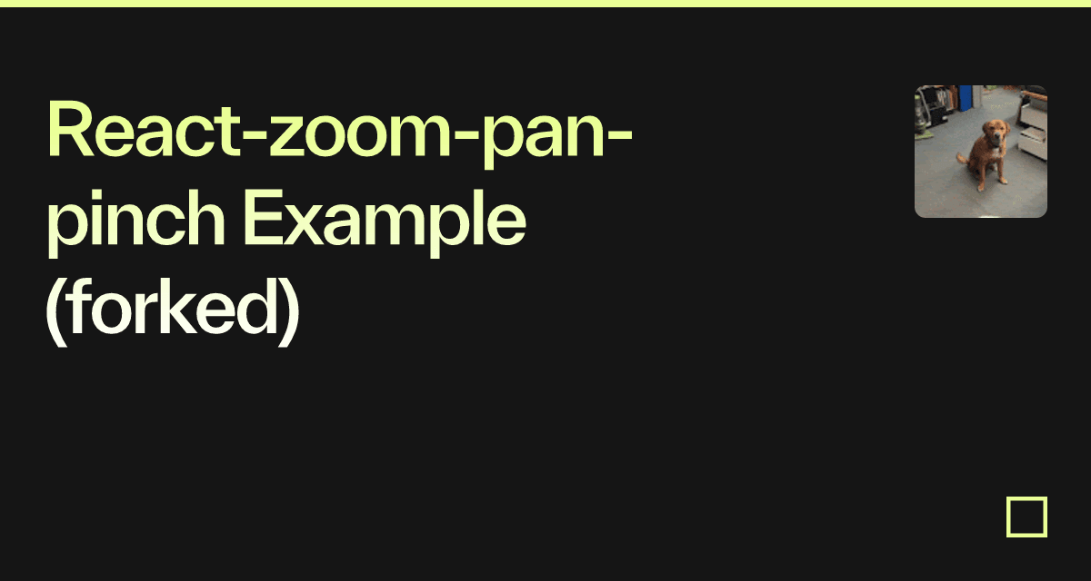 reactzoompanpinchscroll examples CodeSandbox