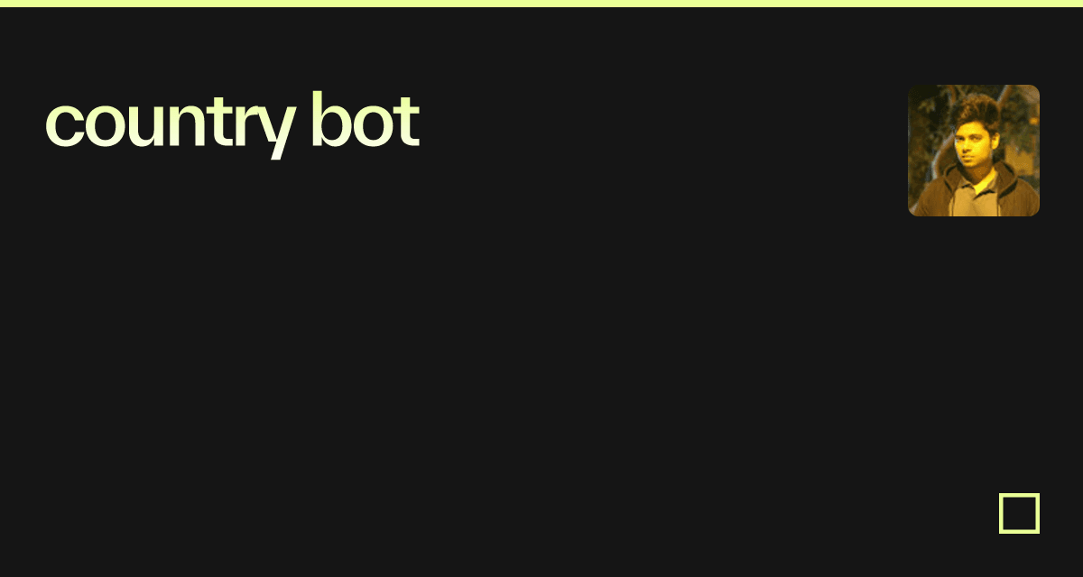 country bot Codesandbox