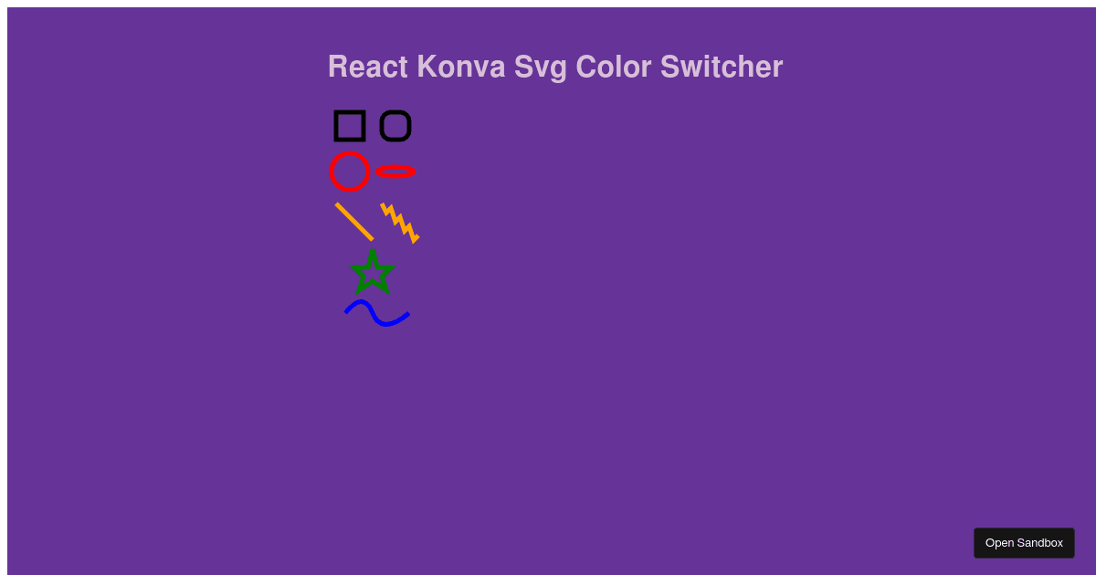 reactkonva change multiple svg color (forked) Codesandbox
