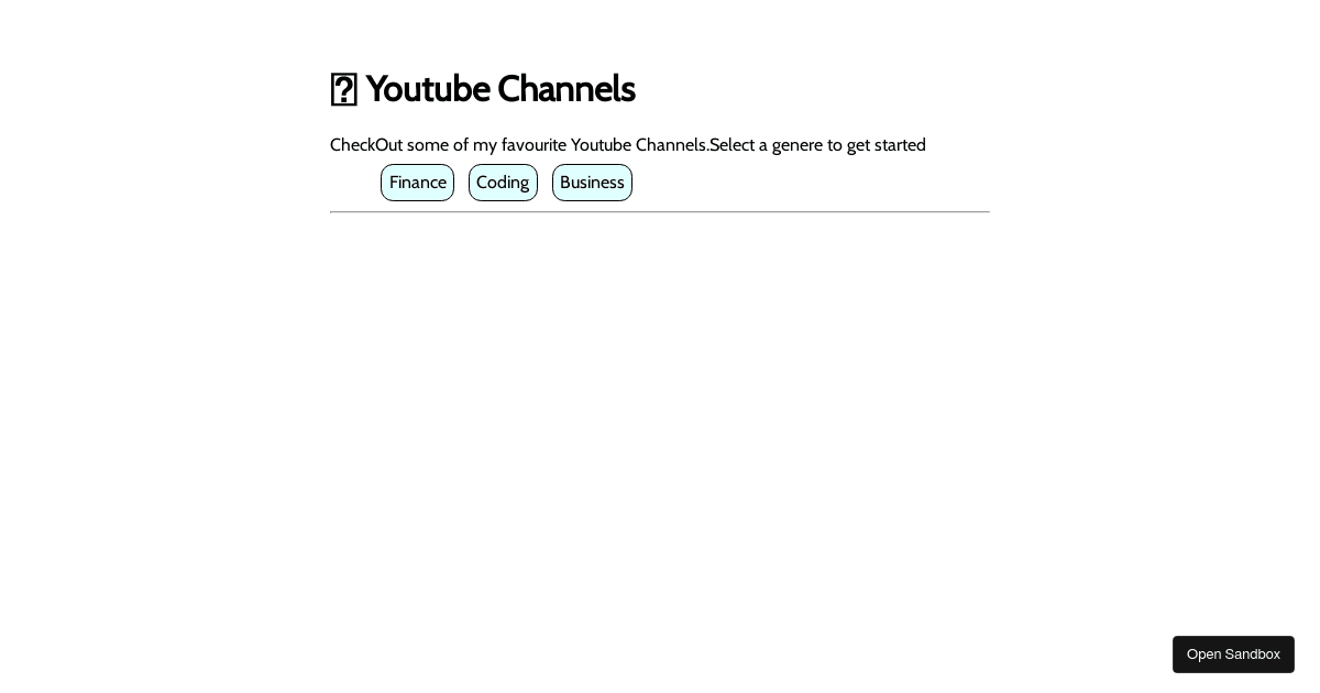 goodyoutubechannels Codesandbox