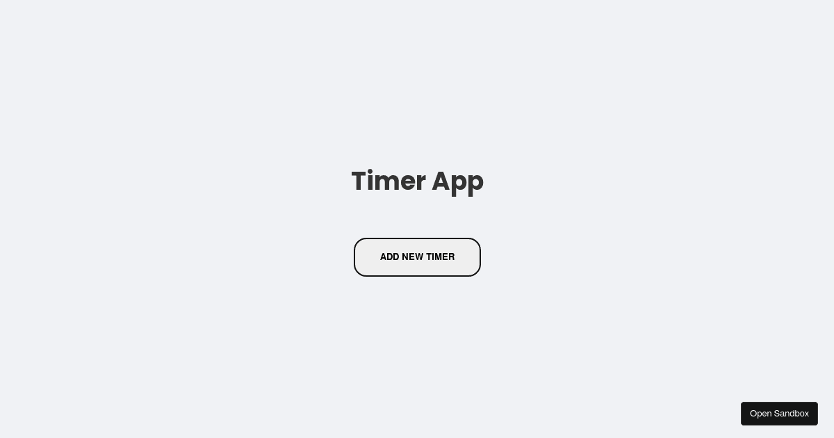 Timer App Codesandbox