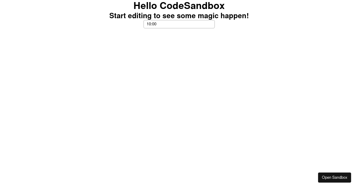 reactiostimepicker examples CodeSandbox
