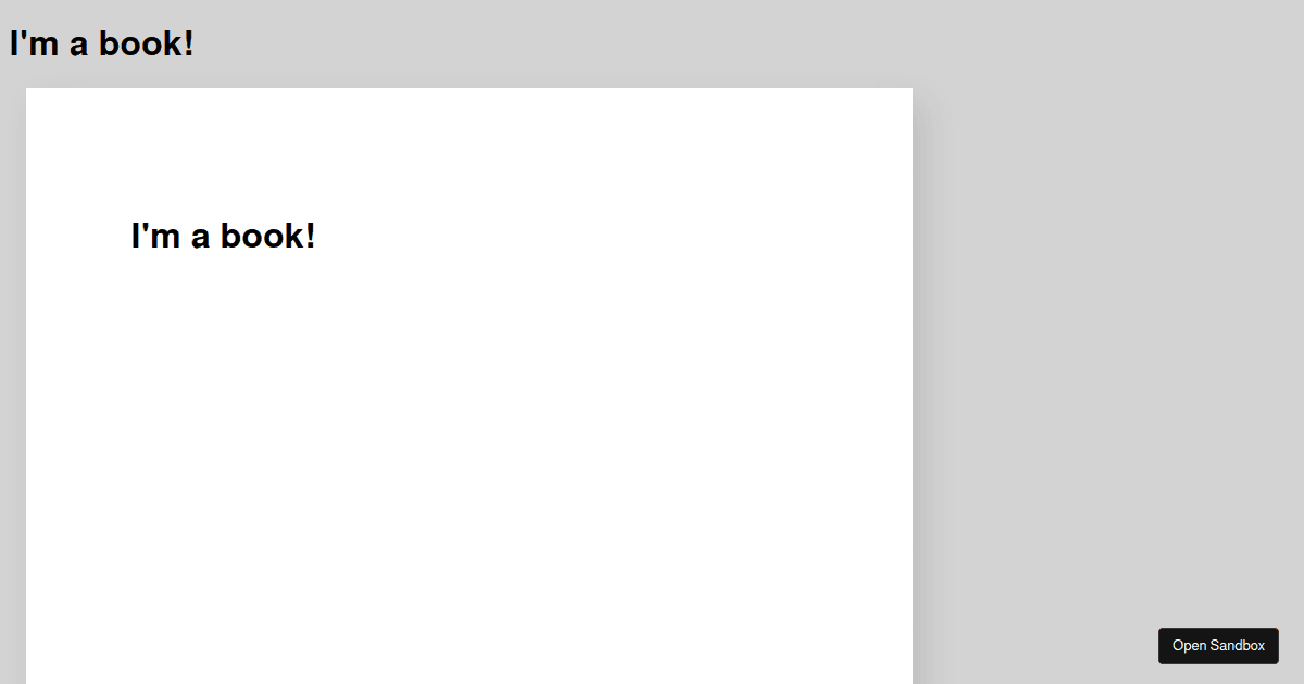 pagedjs examples CodeSandbox
