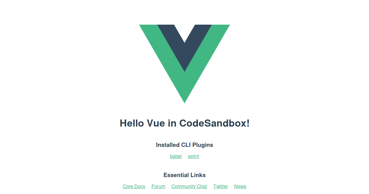 vue examples CodeSandbox