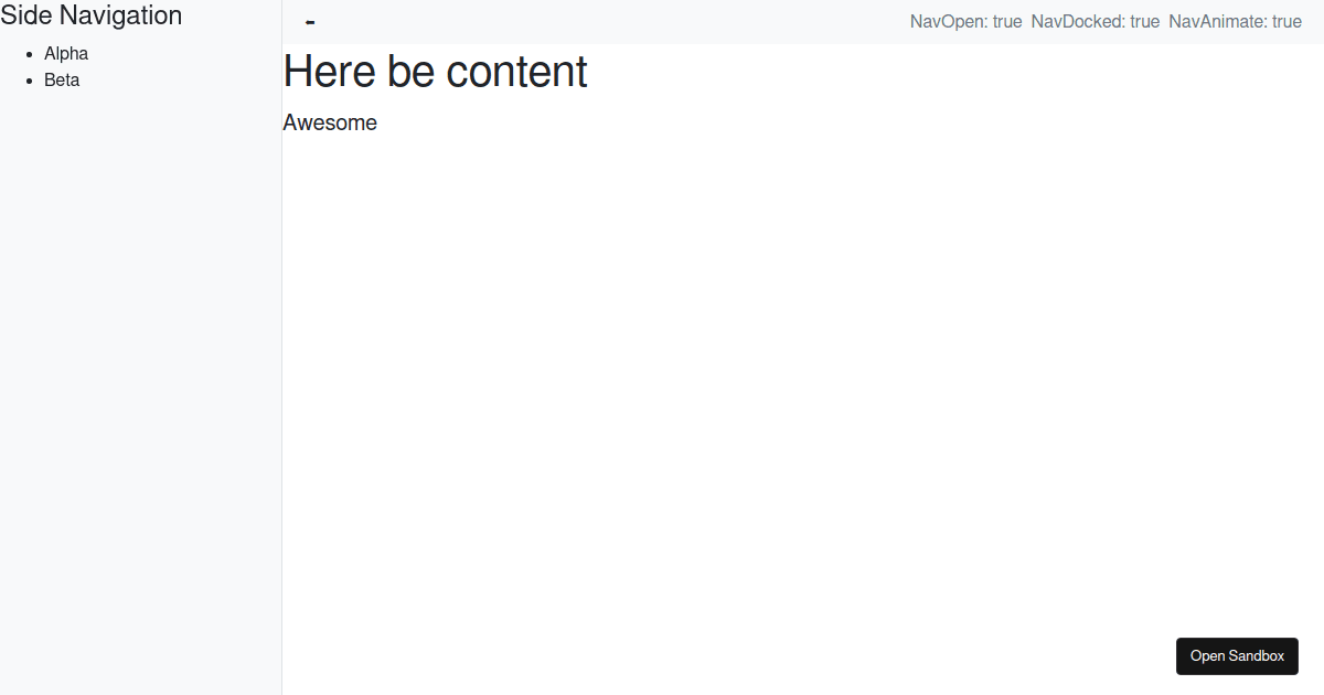 types/reactsidebar examples CodeSandbox