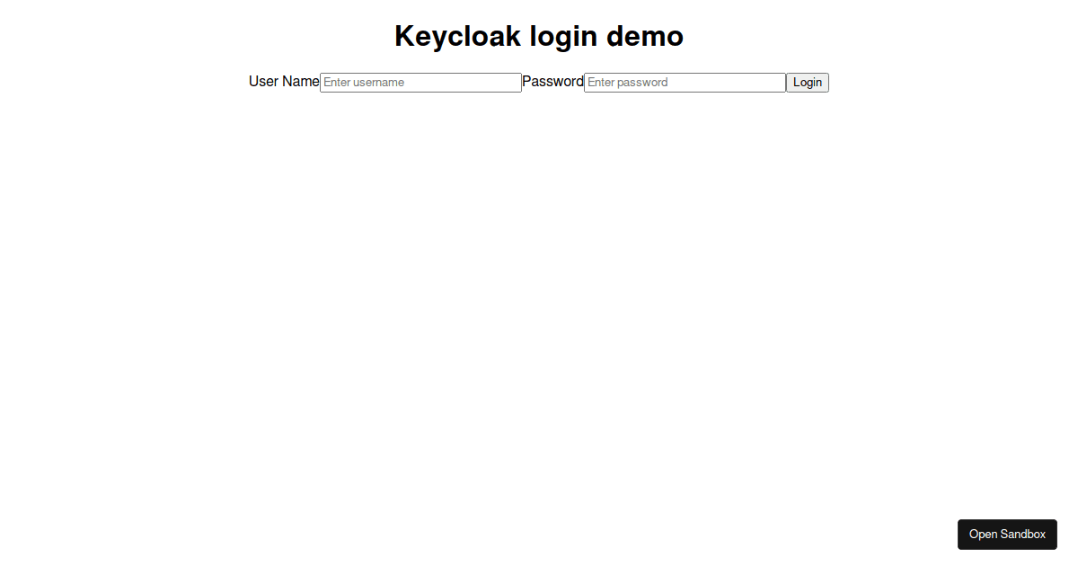 keycloakloginrestapi Codesandbox