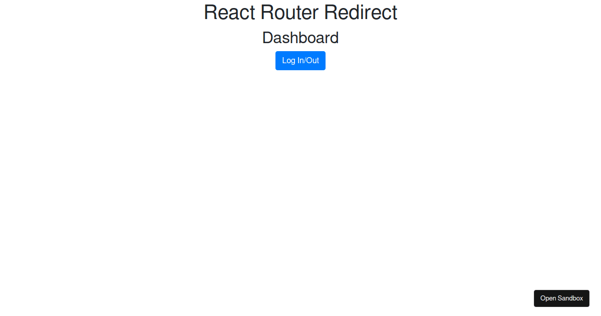 Redirect Codesandbox