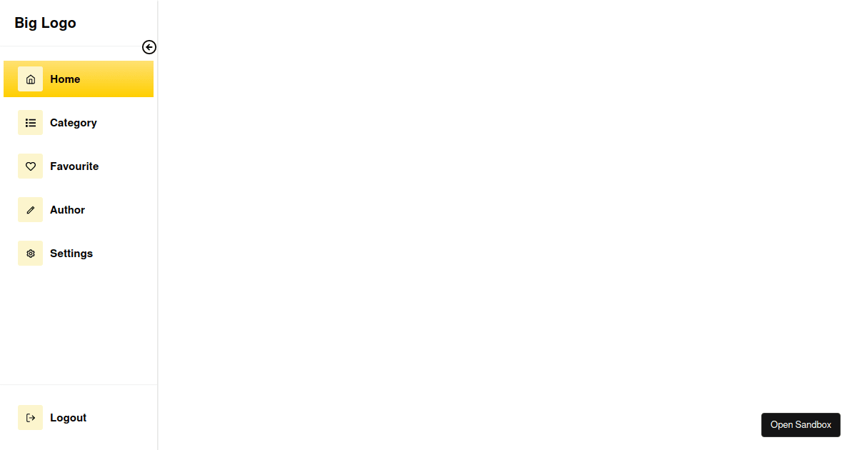 reactprosidebar examples CodeSandbox