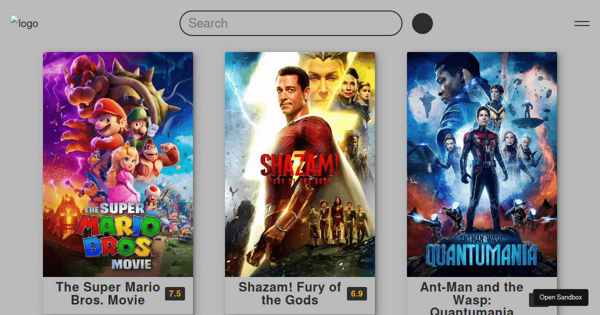 gliderreact examples CodeSandbox