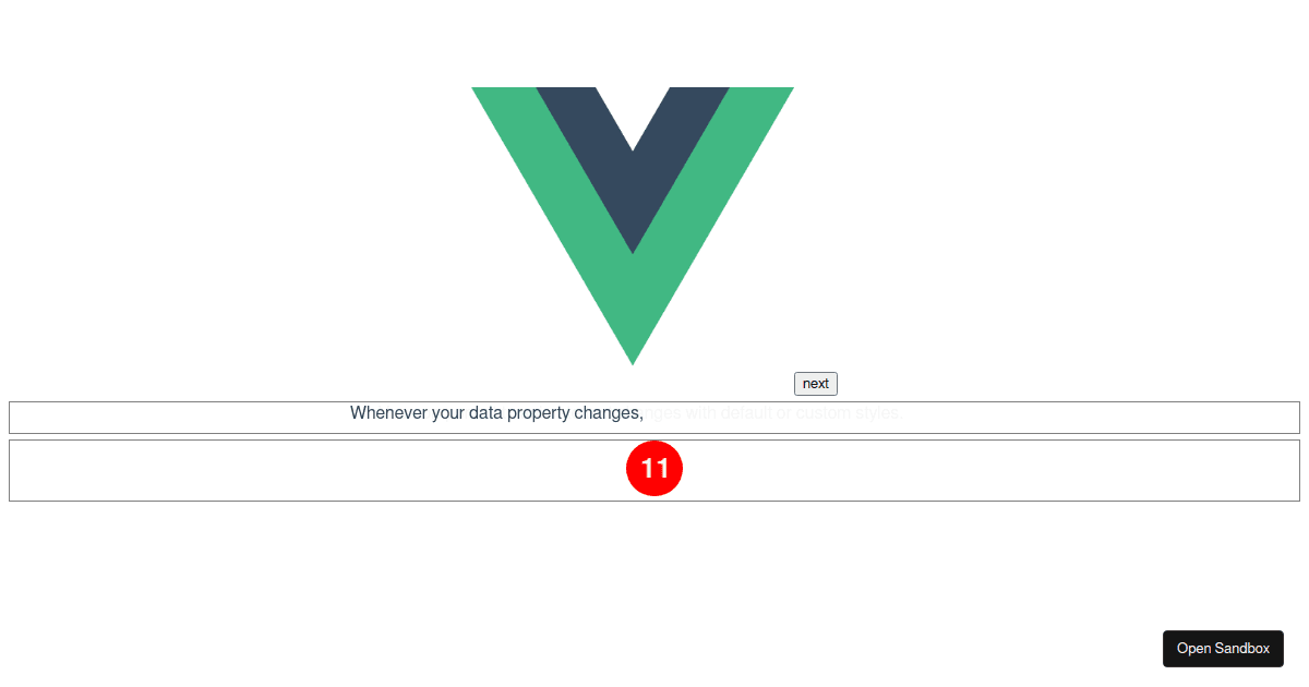 vuetextslide examples CodeSandbox