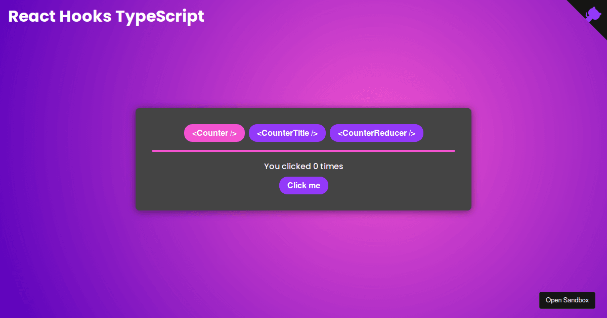 reacthookstypescriptexample Codesandbox