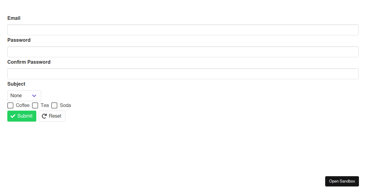 veevalidate examples CodeSandbox