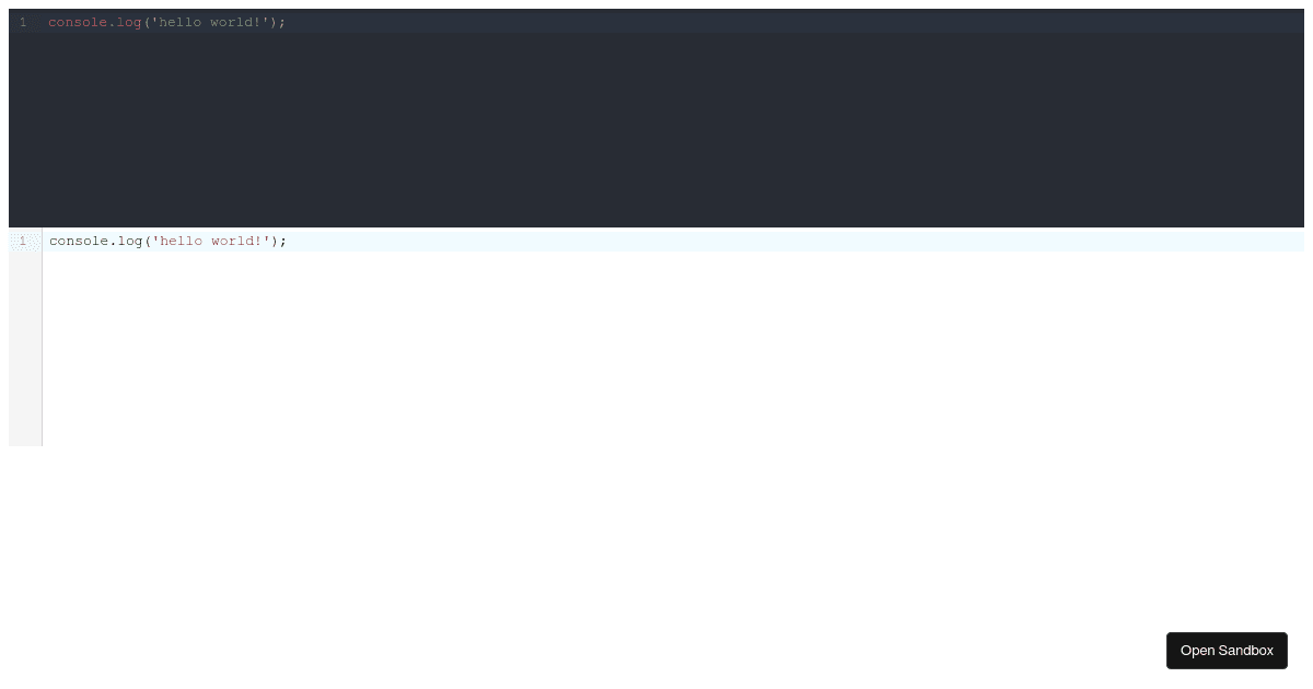 reactcodemirrorexample (codemirror 6) (forked) Codesandbox