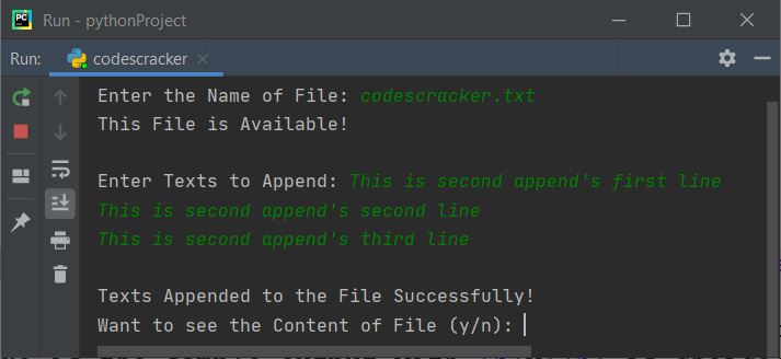 Python Program to Append Text to a File