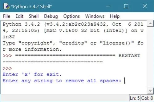 Python Program to Remove Spaces from String