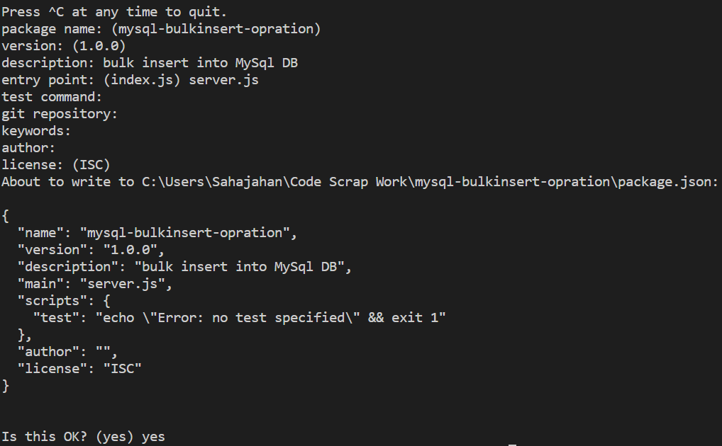 Rasande Batch Insert Query In Mysql
