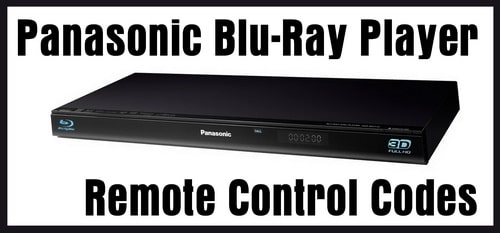 Panasonic BluRay Remote Control Codes Codes For Universal Remotes