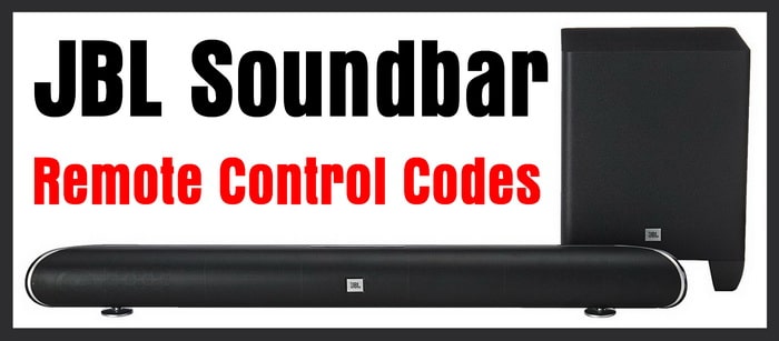 JBL Soundbar Remote Control Codes Codes For Universal Remotes