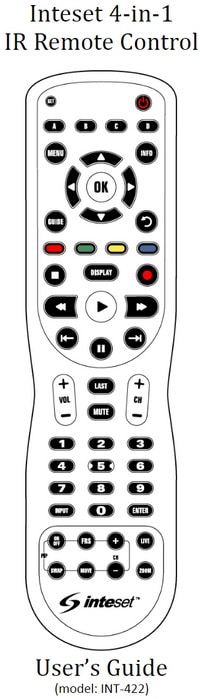 Inteset Universal Remote Control Programming - Codes For Universal Remotes
