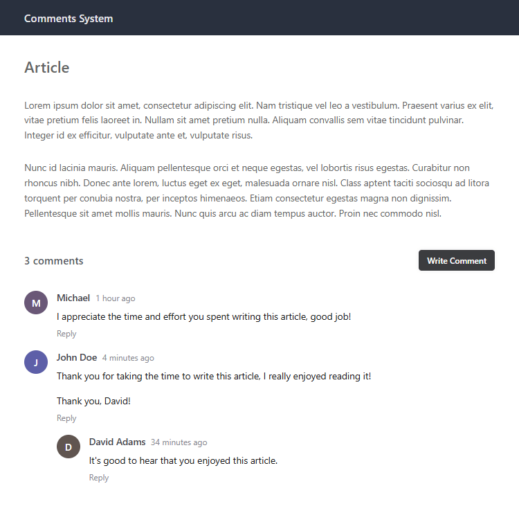 Commenting System with PHP, MySQL, and AJAX