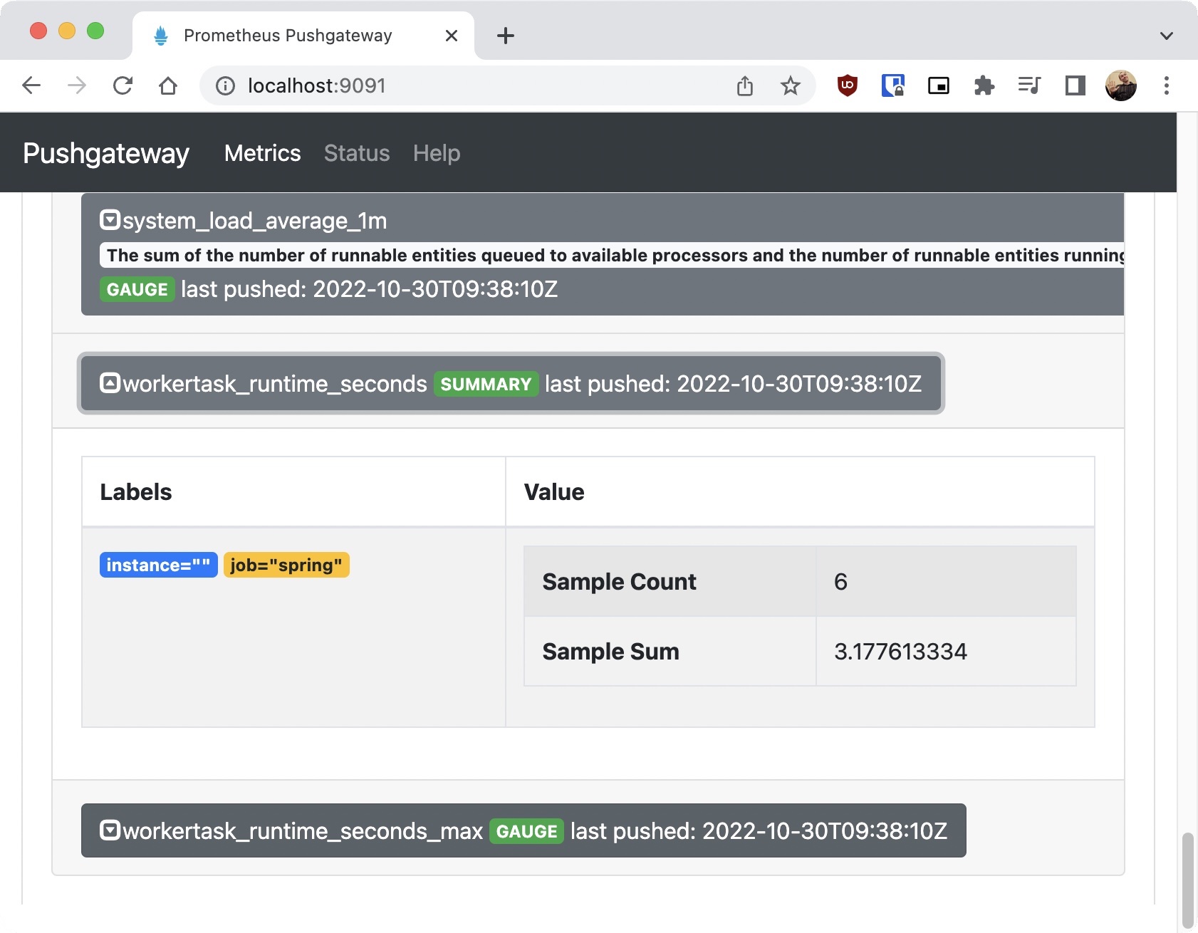 Spring Boot Push Micrometer Metrics to Prometheus Pushgateway The