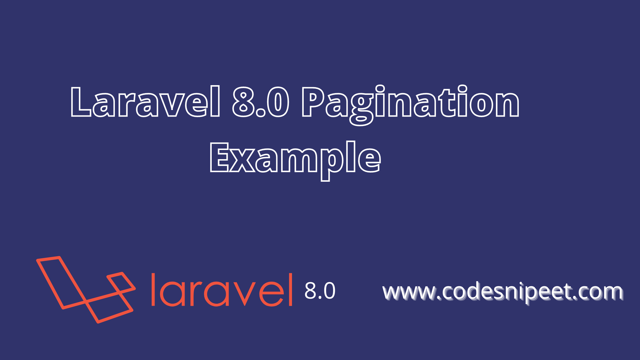 Laravel pagination example blade