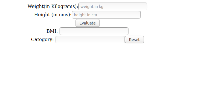Build BMI Calculator in JavaScript CodeSpeedy