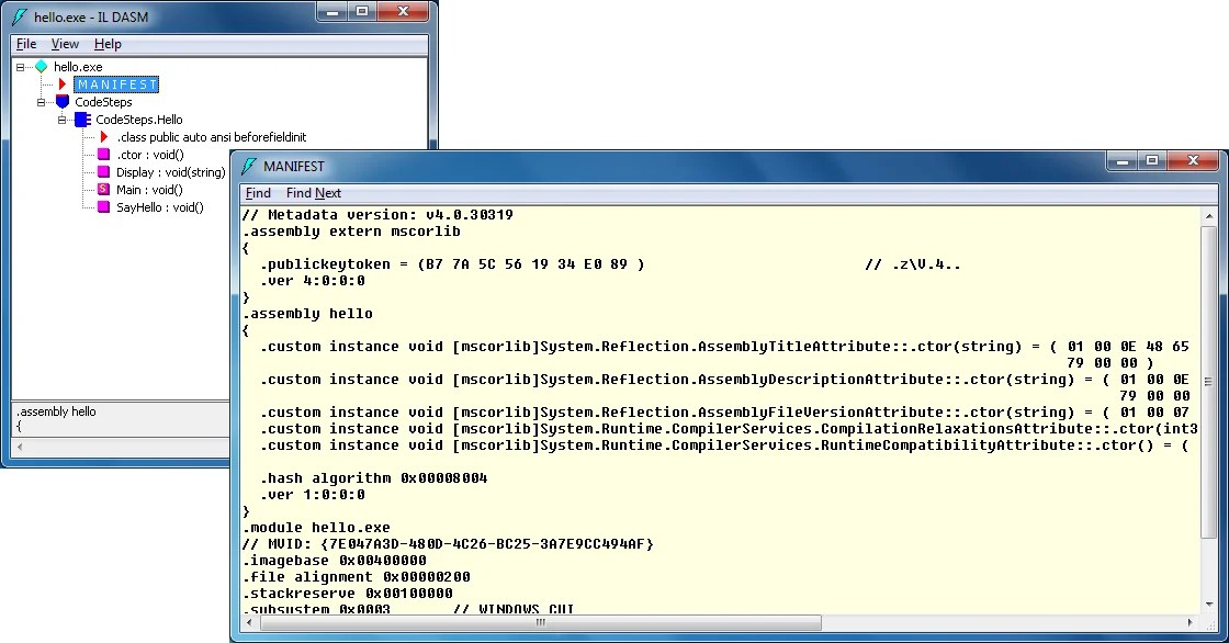 Assemblies Create a configuration file CodeSteps