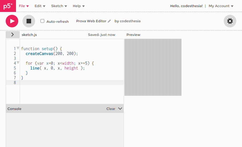 Editing online p5.js Web Editor P5.js Graphics