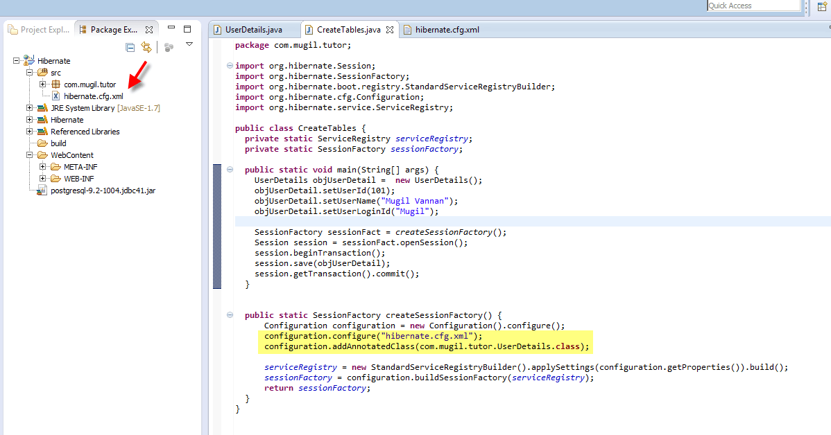 Hibernate creating table from bean « CodeThatAint