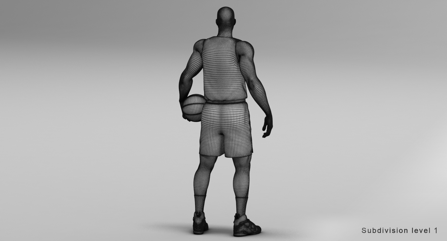 3D Model Black Basketball Player HQ Code This Lab srl
