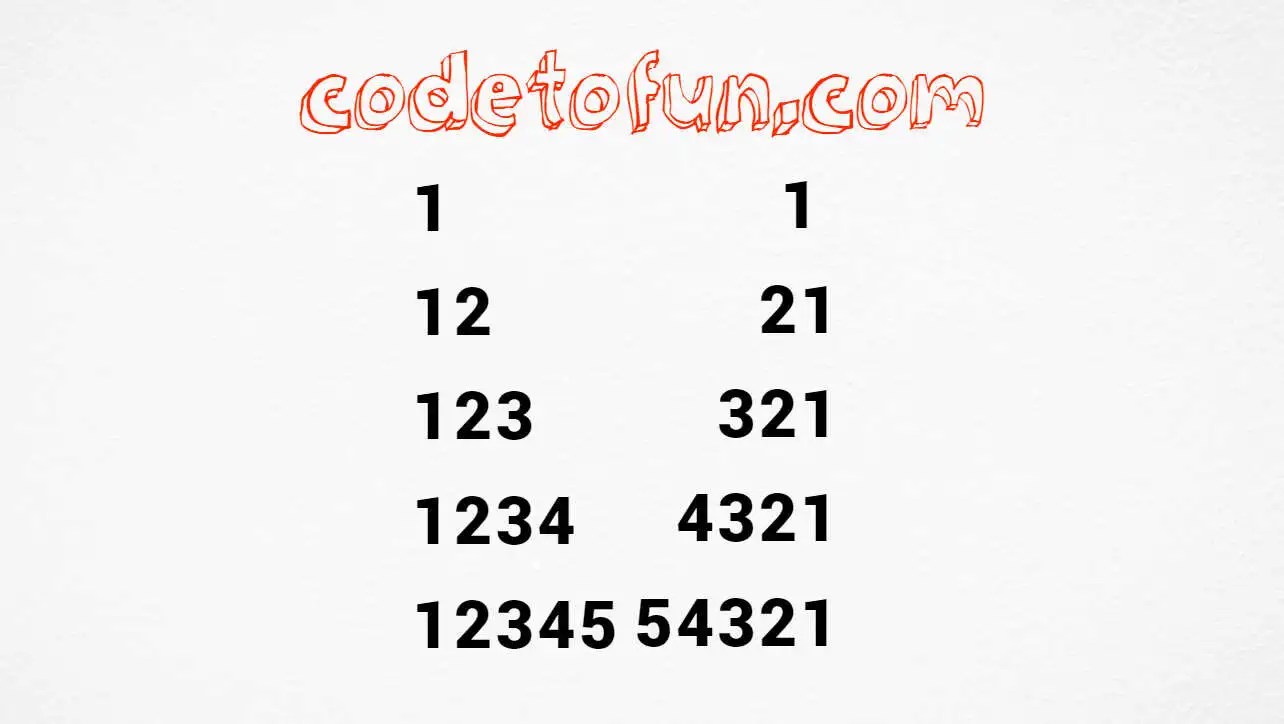 Python Number Pattern 29 CodeToFun