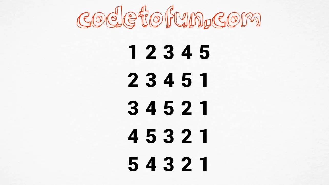 Python Number Pattern 39 CodeToFun