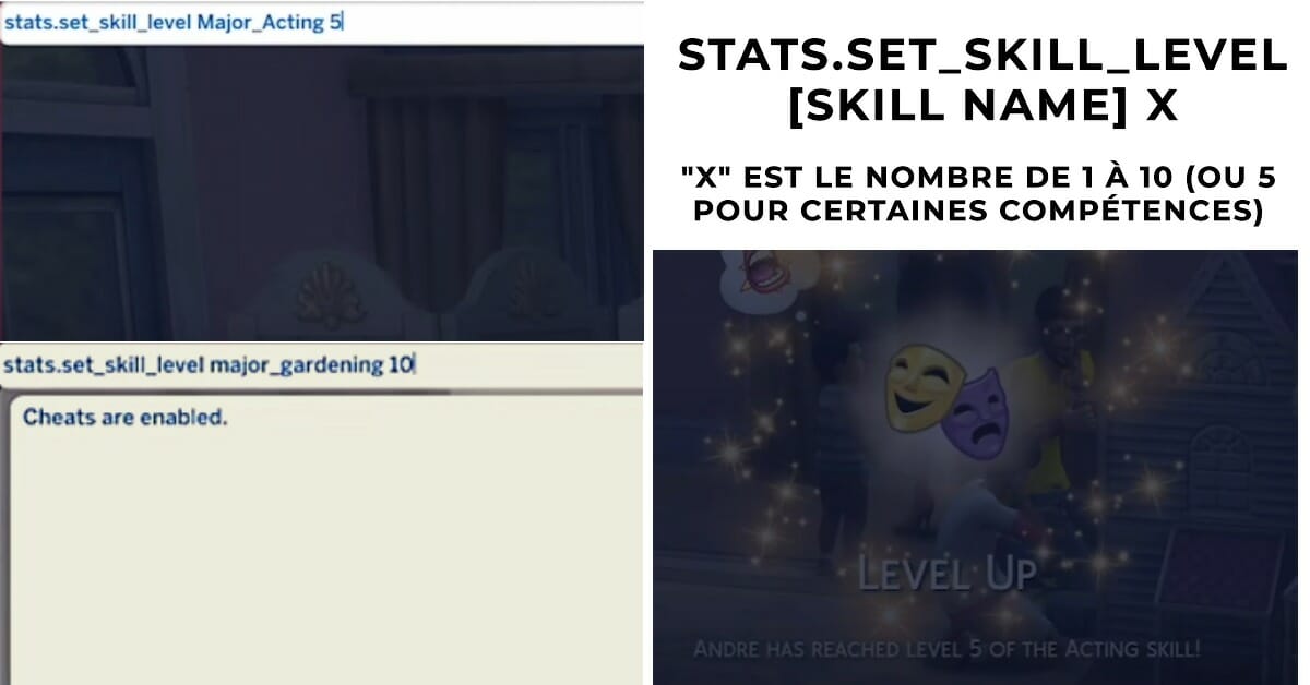 Code De Triche Compétence Les Sims 4 (PC, Mac, Xbox et PlayStation)
