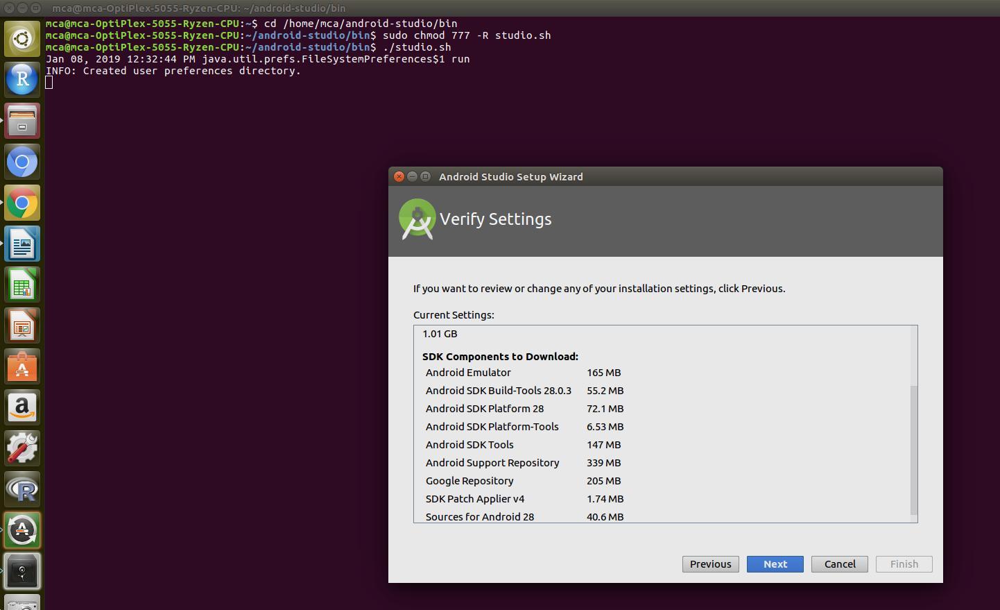 steps to install android studio in ubuntu