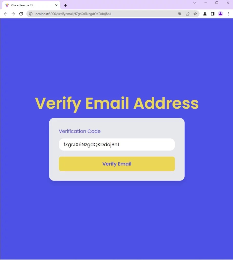 React.js and Axios User Registration and Email Verification 2024
