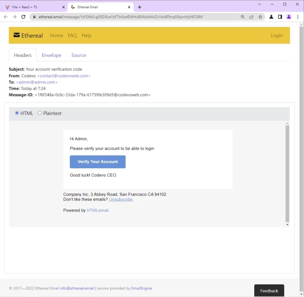 React Query and Axios User Registration and Email Verification 2024