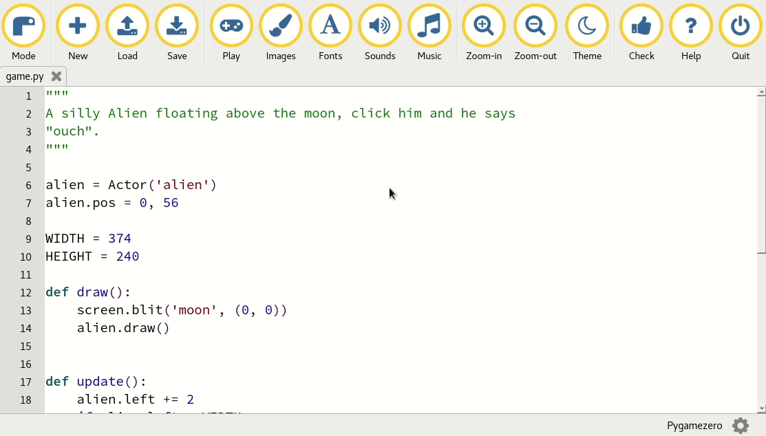 Games with PyGame Zero