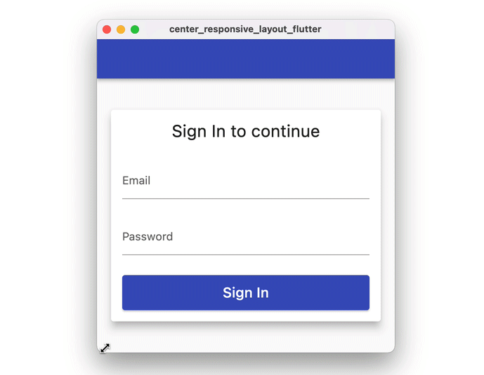 Responsive Flutter Layout with SizedBox & Center